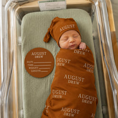 Personalized Baby Swaddle Blanket, Perfect Baby Shower Gift JS54