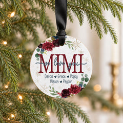 Personalized Christmas Ornament, 3.5in Wood Keepsake For Mom, Gift