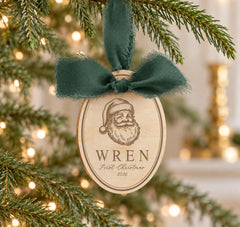baby first christmas ornament Engraved Wood 3x4 Personalized 2026