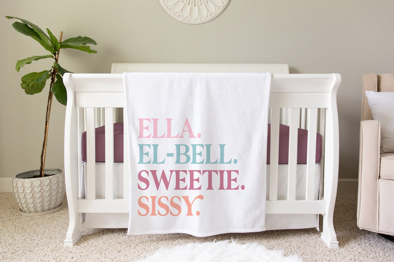Personalized Kids Name Blanket - Nickname Blanket -NN01
