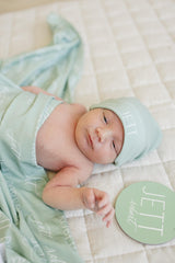 Personalized Baby Swaddle Blanket, Perfect Baby Shower Gift JS12