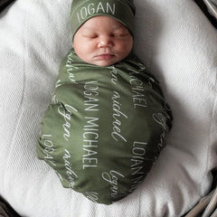 Personalized Baby Swaddle Blanket, Perfect Baby Shower Gift JS12