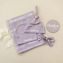 Personalized Swaddle and Sign Bundle Optional, Best Baby Shower Gift JS01