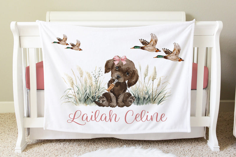Girl Mallard Duck Baby Blanket Gift,  BB65