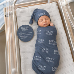 Personalized Baby Swaddle Blanket, Perfect Baby Shower Gift JS54