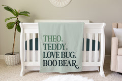 Personalized Kids Name Blanket - Nickname Blanket - NN03