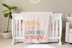 Personalized Kids Name Blanket - Nickname Blanket - NN02
