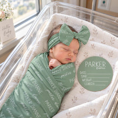 Personalized Baby Swaddle Blanket, Perfect Baby Shower Gift JS7