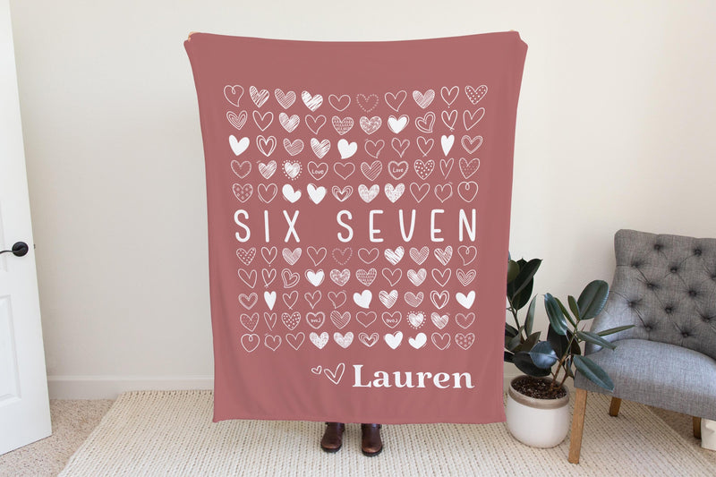 6 7  Funny Christmas Gift, Six Seven Meme Blanket, Kids Christmas Gift, BB68