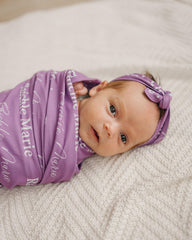 Personalized Swaddle and Sign Bundle Optional, Best Baby Shower Gift JS01