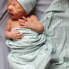 Personalized Baby Name Swaddle, Baby Shower Gift, JS14