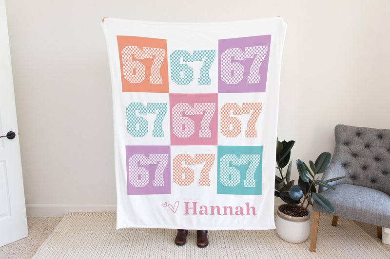 6 7  Funny Christmas Gift, Six Seven Meme Blanket, Kids Christmas Gift, BB69