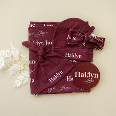 Personalized Swaddle and Sign Bundle Optional, Best Baby Shower Gift JS01