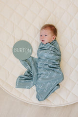 Personalized Baby Swaddle Blanket, Perfect Baby Shower Gift JS45