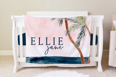 Beach Personalized Name Blanket