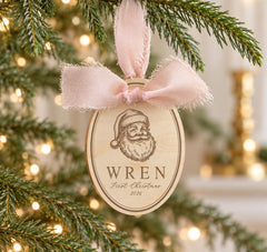 baby first christmas ornament Engraved Wood 3x4 Personalized 2026