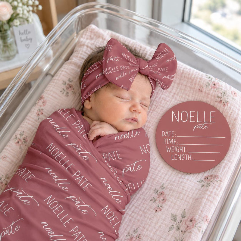 Personalized Baby Swaddle Blanket, Perfect Baby Shower Gift JS7