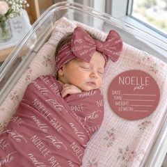 Personalized Baby Swaddle Blanket, Perfect Baby Shower Gift JS7