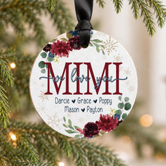 Personalized Christmas Ornament, 3.5in Wood Keepsake For Mom, Gift