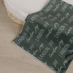 Personalized Baby Swaddle Blanket, Perfect Baby Shower Gift JS12