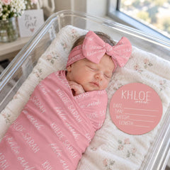 Personalized Baby Swaddle Blanket, Perfect Baby Shower Gift JS7