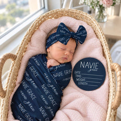 Personalized Baby Swaddle Blanket, Perfect Baby Shower Gift JS7