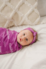 Personalized Swaddle and Sign Bundle Optional, Best Baby Shower Gift JS01