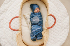 Personalized Swaddle Set With Sign
