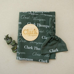 Personalized Swaddle Set With Sign