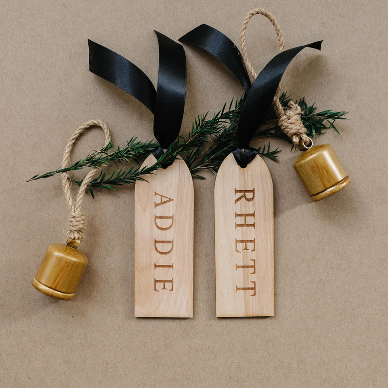 Personalized Stocking Name Tags, Custom Holiday Mantle Decor CT05