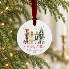 Baby First Christmas Keepsake' Ballet Wood Ornament, 3.5in Custom