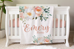 Peony Personalized Blanket BB36
