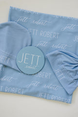 Personalized Baby Swaddle Blanket, Perfect Baby Shower Gift JS12