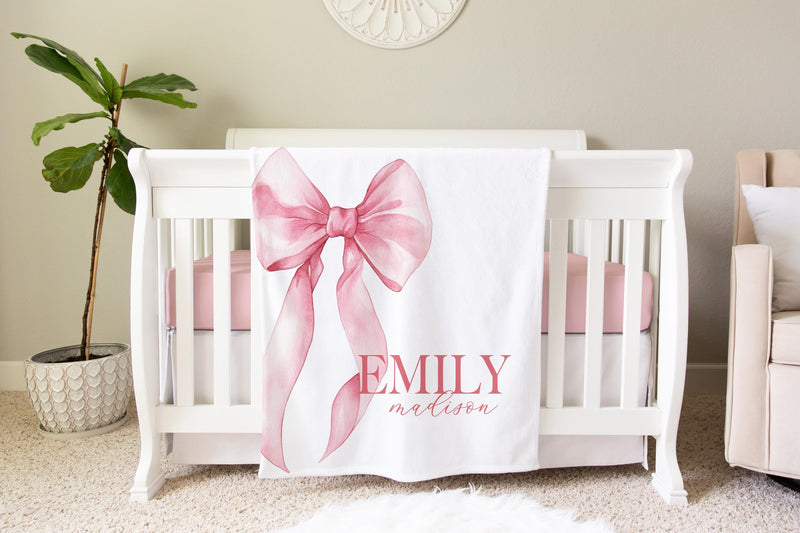 Big Bow Personalized Blanket,  BB70