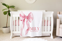 Big Bow Personalized Blanket,  BB70