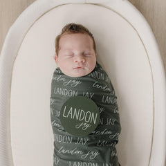 Personalized Baby Swaddle Blanket, Perfect Baby Shower Gift JS12