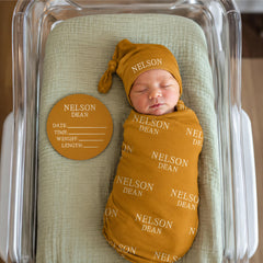 Personalized Baby Swaddle Blanket, Perfect Baby Shower Gift  JS54