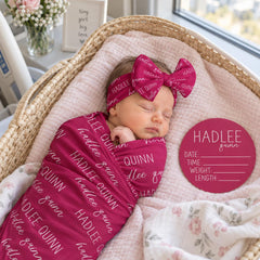 Personalized Baby Swaddle Blanket, Perfect Baby Shower Gift JS7