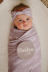 Personalized Swaddle and Sign Bundle Optional, Best Baby Shower Gift JS01