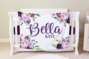 Purple Floral Blanket