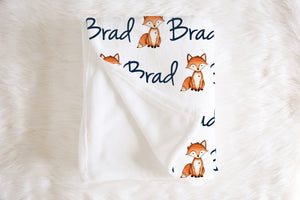 Personalized Fox Swaddle