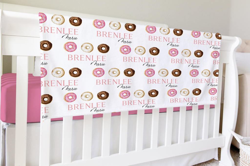 Personalized Donut Swaddle - Blanket