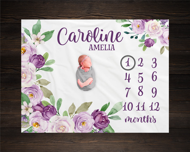 Purple Milestone Blanket