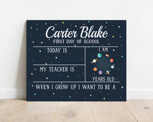 Personalized Space School Sign