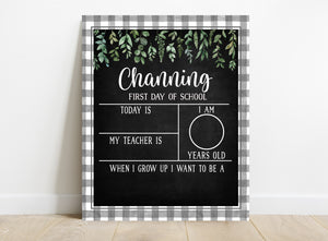 Farmhouse Personalized School Sign