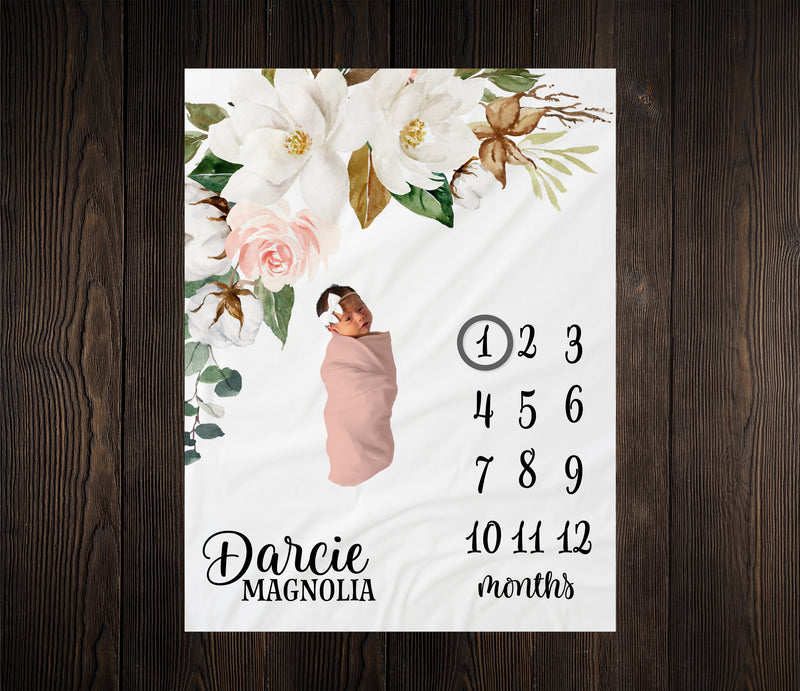 Magnolia Milestone Blanket