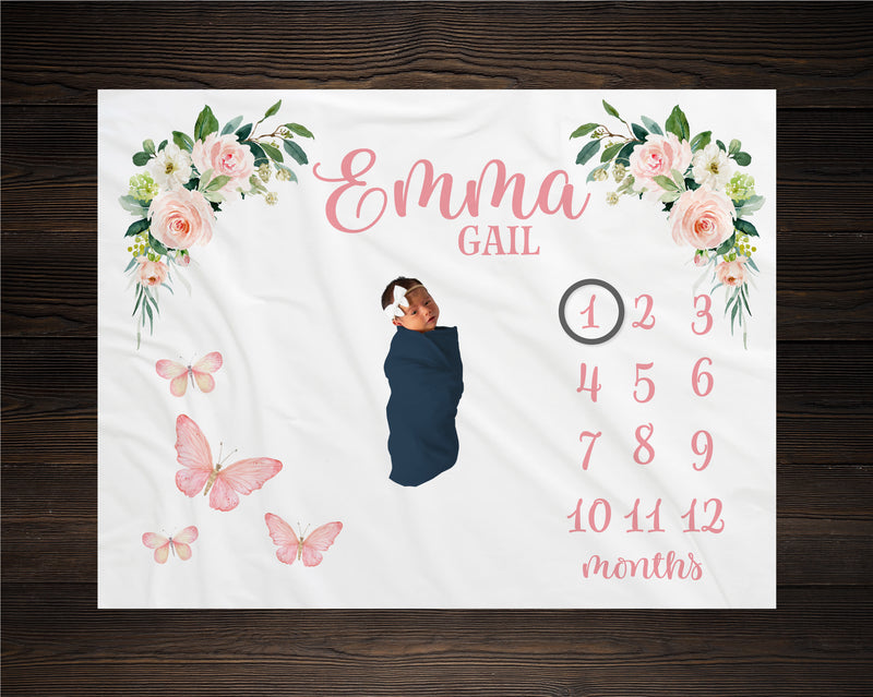 Butterfly Milestone Blanket