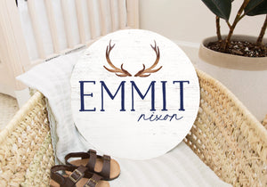 Personalized Antler Name Sign