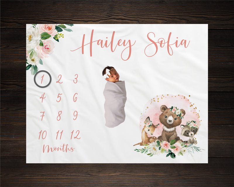 Woodland Milestone Blanket