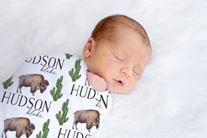 Buffalo Personalized Swaddle - Blanket